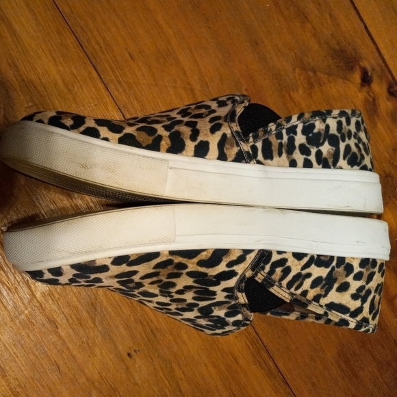 Steve Madden Leopard Print Platform Slip on Sneakers Skate Shoes Woman’s… - Picture 5 of 7
